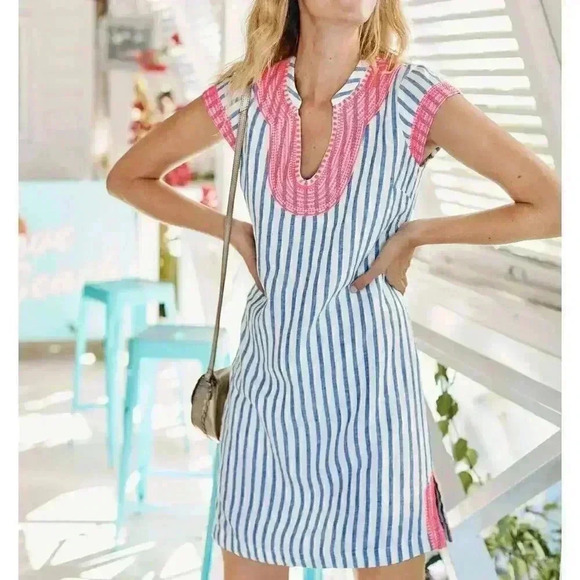 Boden Yasmin Embroidered Linen Tunic Size 18L - Picture 1 of 11